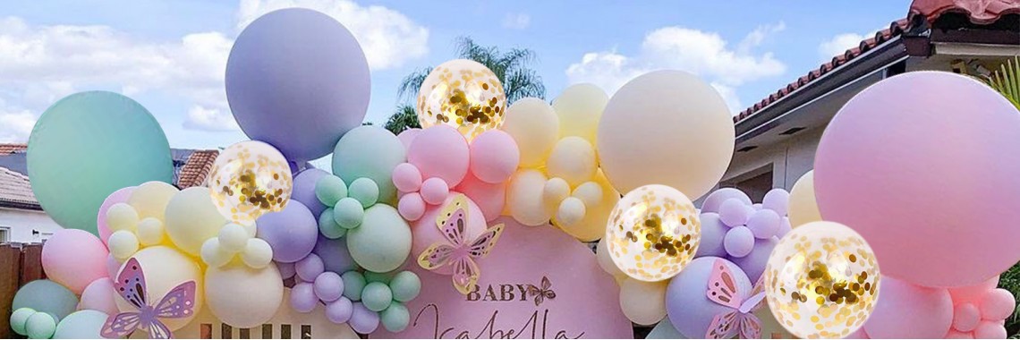 pastel gold balloons garland kit