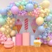 Pastel Balloons Garland Arch Kit, 117 pcs Macaron Rainbow Easter Balloon with Gold Confetti Balloons for Kids Birthday Baby Shower Easter Day Unicorn Party Decorations