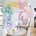 Pastel Balloons Garland Arch Kit, 117 pcs Macaron Rainbow Easter Balloon with Gold Confetti Balloons for Kids Birthday Baby Shower Easter Day Unicorn Party Decorations