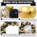 Black Gold Balloons Garland Kit,132pcs Gold Metallic and Black Confetti Balloons for 2024 New Year Birthday Wedding Graduation Engagement Father's Day Party Decoration