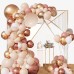 125PCS Blush Dusty Rose Pink Balloons Garland Arch Kit, Boho Peach Rose Gold Confetti Balloons for Girls Women Bridal Baby Shower Wedding Engagement Tea Party Birthday Party Decorations…