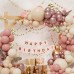 125PCS Blush Dusty Rose Pink Balloons Garland Arch Kit, Boho Peach Rose Gold Confetti Balloons for Girls Women Bridal Baby Shower Wedding Engagement Tea Party Birthday Party Decorations…