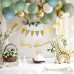 Dusty Green Blue Balloon Garland Arch Kit, 139PCS Green Ash Mist Green Blue Haze Fog Blue Sand White Gold Balloons for Jungle Safari Neutral Birthday Baby Shower Wedding Birthday Party Decorations