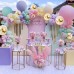 Vanjehou Pastel Balloons Garland Arch Kit, 117 pcs Rainbow Macaron Balloons in 5" 10" 18" Pastel Party Balloons and Gold Confetti Balloons for Kids Birthday Wedding Bride Shower Baby Shower Unicorn Mermaid Party Decorations