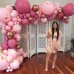 Pink Balloon Garland Arch Kit, 128Pcs Hot Pink Latex Pastel Pink Balloon, 18 12 10 5 Inch Latex Balloons for Wedding Baby Shower Bridal Shower Birthday Princess Theme Party Decorations