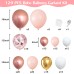 Rose Gold Balloon Garland Arch Kit, 129Pcs Rose Gold Pink White and Gold Confetti Latex Balloons for Baby Shower Wedding Birthday Graduation Anniversary Bachelorette Party Decorations…