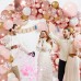 Rose Gold Balloon Garland Arch Kit, 129Pcs Rose Gold Pink White and Gold Confetti Latex Balloons for Baby Shower Wedding Birthday Graduation Anniversary Bachelorette Party Decorations…