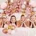 Rose Gold Balloon Garland Arch Kit, 129Pcs Rose Gold Pink White and Gold Confetti Latex Balloons for Baby Shower Wedding Birthday Graduation Anniversary Bachelorette Party Decorations…