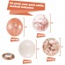 Vanjehou Rose Gold White Confetti Balloons, 50 Pack 12inch Rose Gold Confetti and White Latex Balloons for Wedding Birthday Graduation Baby Shower Party Decorations.