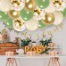 Sage Green Gold Confetti Balloons - 50 pcs Olive Green Blush Gold Metallic Latex Balloon for Eucalyptus Birthday Baby Shower Wedding Bridal Shower Party Decorations